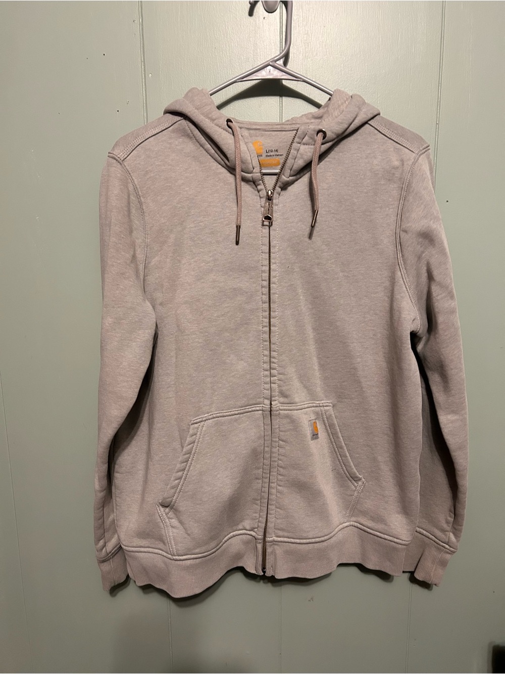 Carhartt Men’s Gray Full-Zip Hooded Sweatshirt